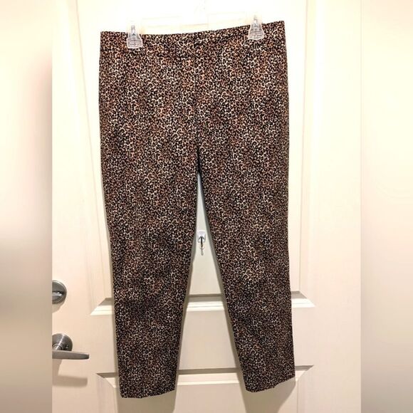 $5 Item! White House Black Market 4 Regular Leopard Print Slim Ankle Pants - Picture 1 of 8